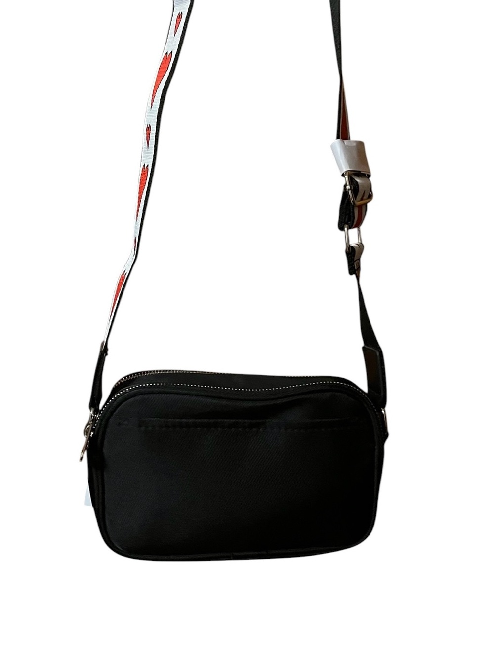 Brighton Black Messenger Bag with LOVE Patch - Picture 2 of 4